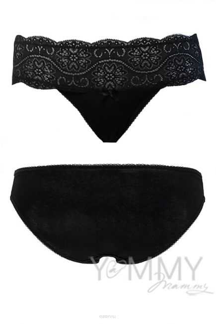 Трусы для кормящих и беременных хлопковые, цвет черный