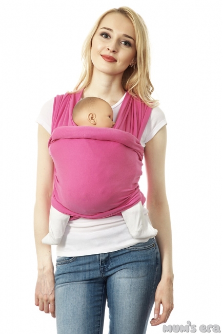 Трикотажный слинг-шарф, ярко-розовый