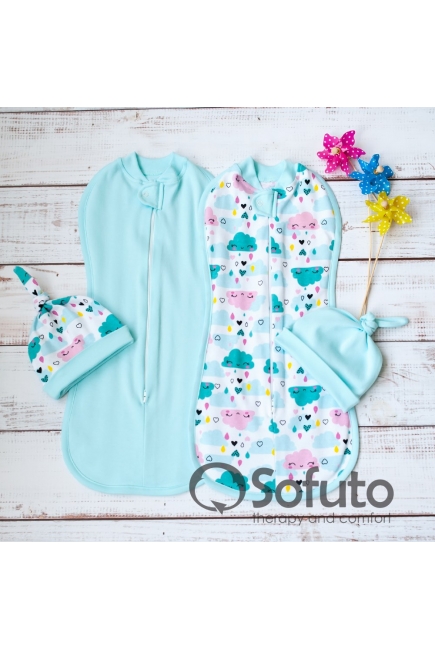 Комплект пеленок-коконов для новорожденных, Little Girl