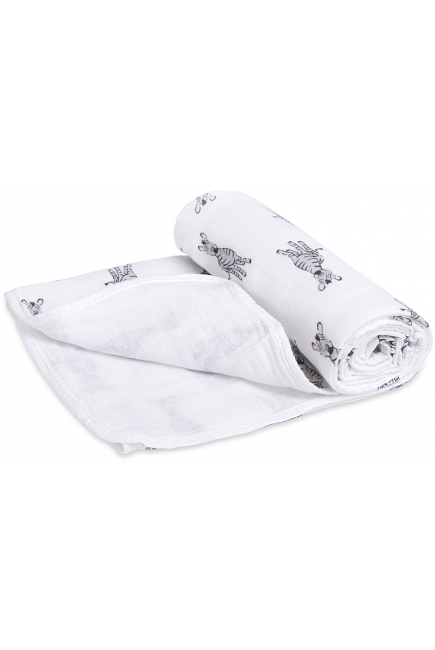 Муслиновое одеяло для коляски Aden by Aden Anais, Safari Babes-Zebra