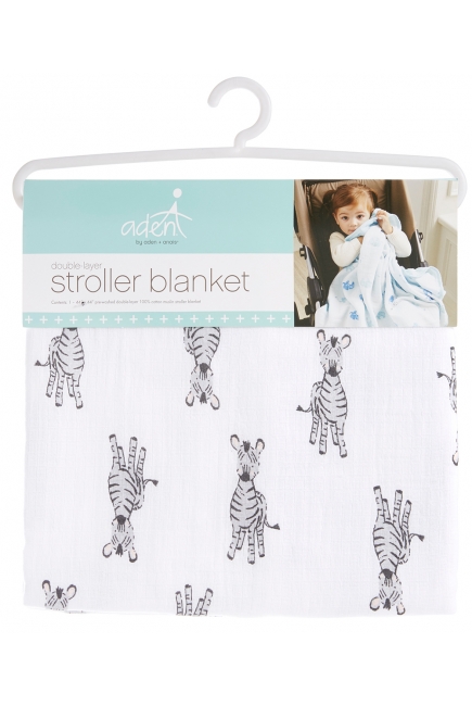 Муслиновое одеяло для коляски Aden by Aden Anais, Safari Babes-Zebra