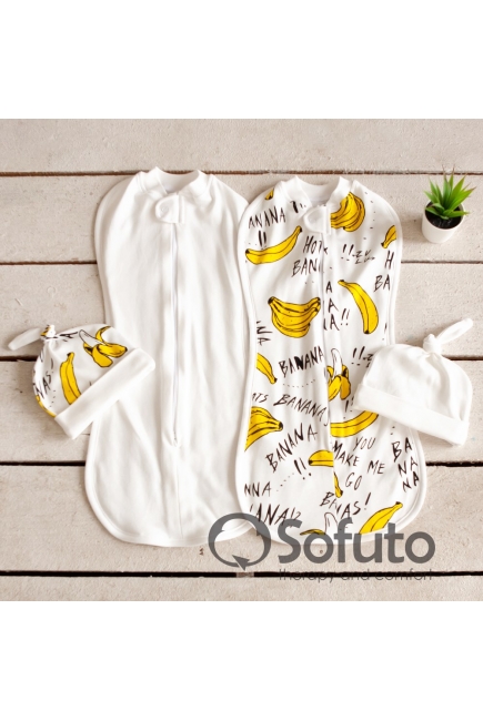 Комплект пеленок-коконов для новорожденных, Bananas