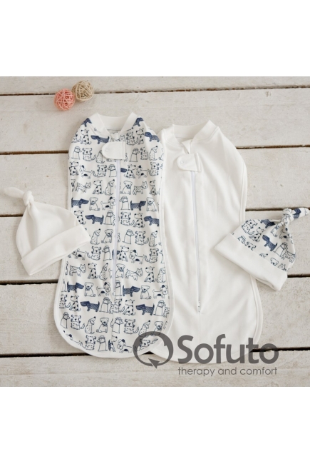 Комплект пеленок-коконов для новорожденных, Dogs