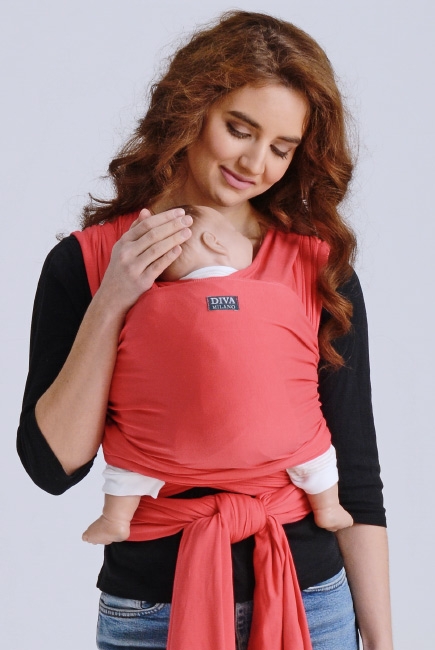 Слинг-шарф трикотажный Diva Stretchy, Corallo