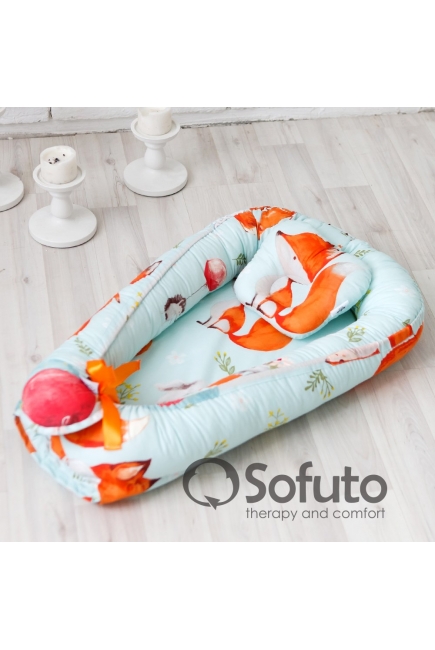 Позиционер для сна новорожденного Babynest, Cute Fox