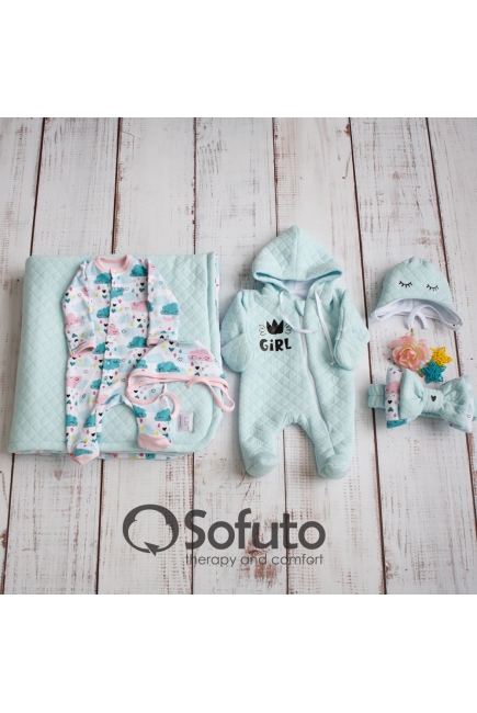 Комплект на выписку демисезонный, Little Girl (6 предметов)