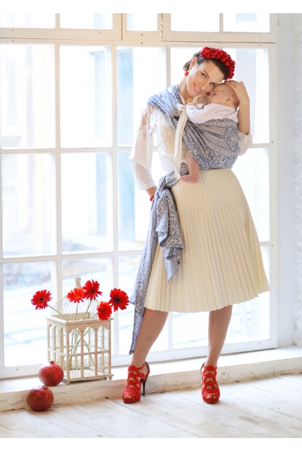 Эрго-рюкзак для новорожденных Diva Milano Flora Blu, One!