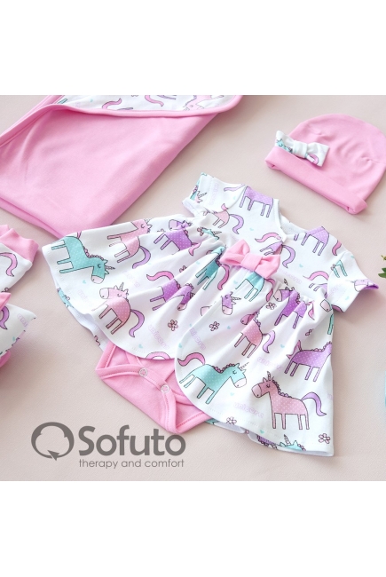 Комплект на выписку жаркое лето, Unicorn (5 предметов)