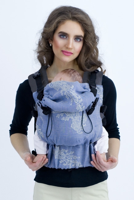 Эрго-рюкзак для новорожденных Diva Milano Reticella Notte Simple One! со льном