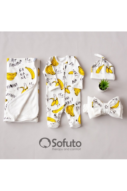 Комплект на выписку летний, Bananas (4 предмета)