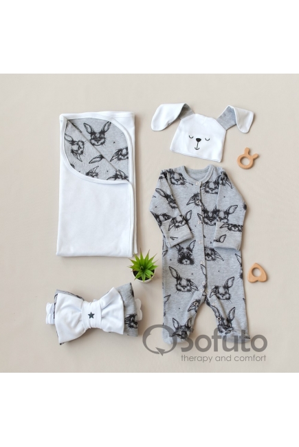 Комплект на выписку летний, Rabbit (4 предмета)