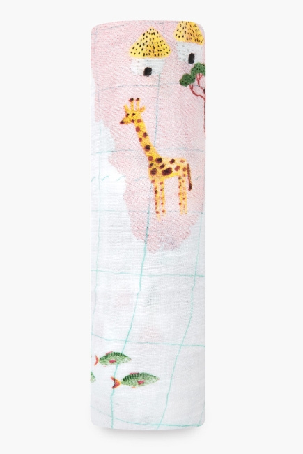 Пеленка муслиновая для новорожденных Aden&Anais, Around The World