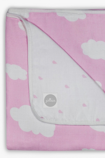 Муслиновое одеяло Jollein, Clouds Pink