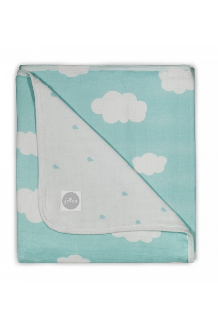 Одеяло муслиновое Jollein, Clouds Jade