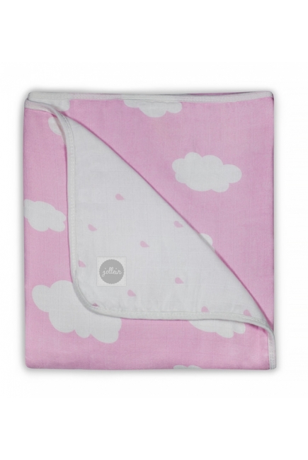 Муслиновое одеяло Jollein, Clouds Pink