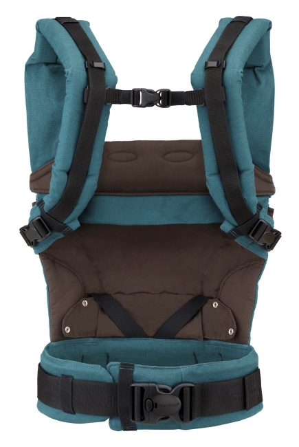 Эргорюкзак Manduca First Petrol/Brown (бирюзовый/коричневый)