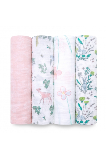 Муслиновые пеленки для новорожденных Aden Anais большие, набор 3, Forest Fantasy