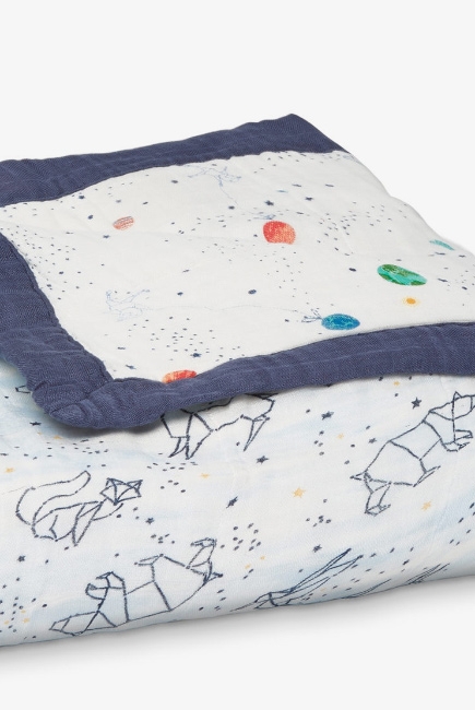 Бамбуковое одеяло Aden Anais, White Label Stargaze - Planet Star Blue