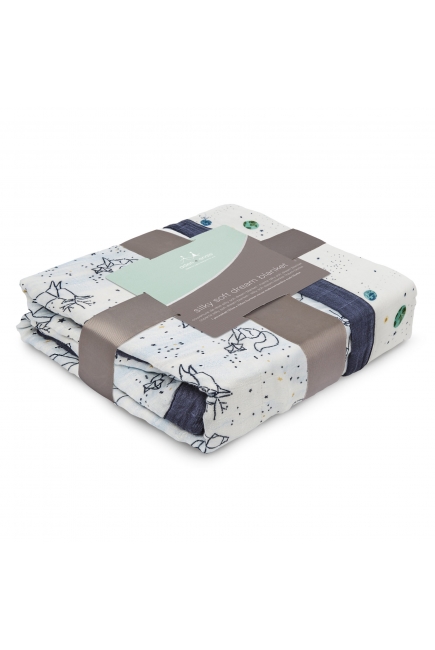 Бамбуковое одеяло Aden Anais, White Label Stargaze - Planet Star Blue