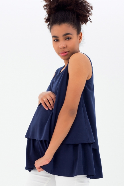 Топ для кормящих и беременных, синий