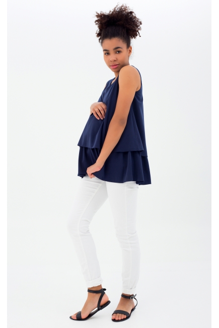 Топ для кормящих и беременных, синий