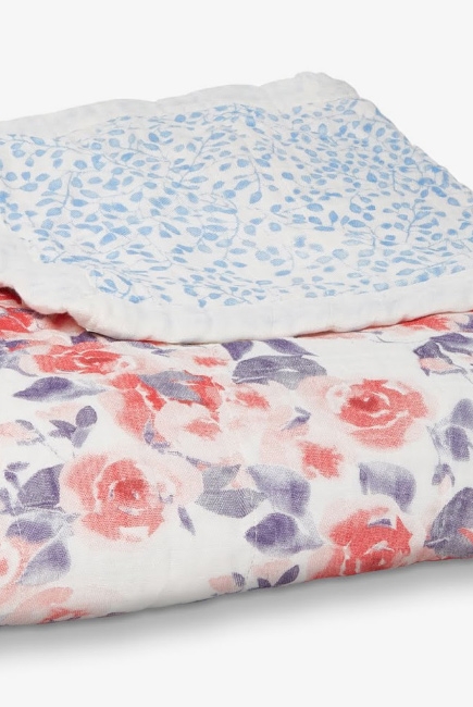 Одеяло бамбуковое Aden&Anais, White Label Watercolor Garden-Roses