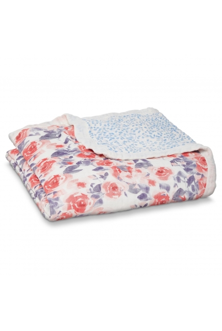 Одеяло бамбуковое Aden&Anais, White Label Watercolor Garden-Roses