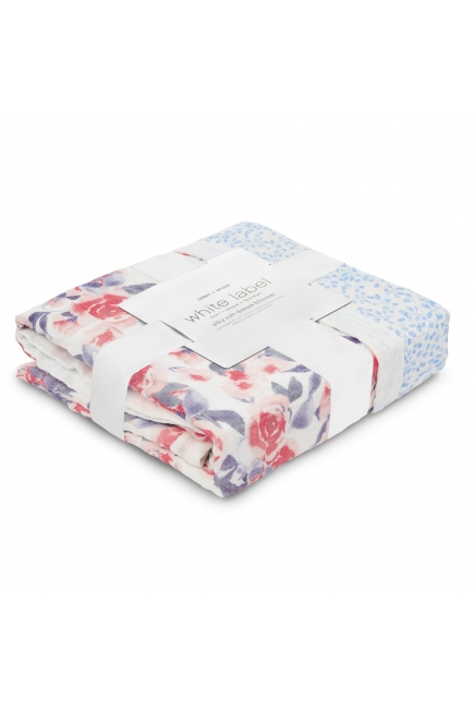 Одеяло бамбуковое Aden&Anais, White Label Watercolor Garden-Roses
