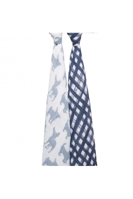 Муслиновые пеленки для новорожденных Aden&Anais большие, набор 2, Waverly Pup