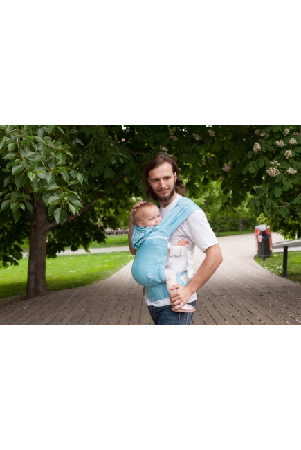 Эрго рюкзак шарфовый с бамбуком Карауш растущий 4x4, Kuzma Ocean