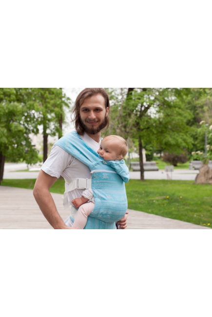 Эрго рюкзак шарфовый с бамбуком Карауш растущий 4x4, Kuzma Ocean