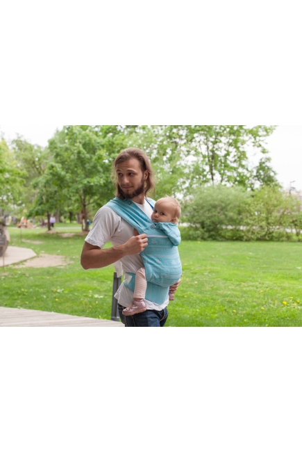 Эрго рюкзак шарфовый с бамбуком Карауш растущий 4x4, Kuzma Ocean