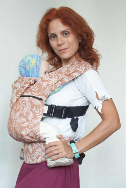 Эрго рюкзак шарфовый с бамбуком Карауш растущий 4x4, Leaves Autumn