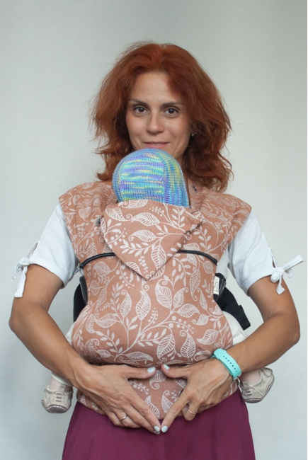 Эрго рюкзак шарфовый с бамбуком Карауш растущий 4x4, Leaves Autumn