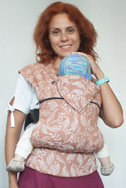 Эрго рюкзак шарфовый Карауш растущий 4x4, Leaves Autumn