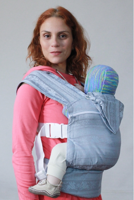 Эрго рюкзак шарфовый с бамбуком Карауш растущий 4x4, Kuzma Steel