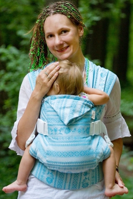 Эрго рюкзак шарфовый Karaush с бамбуком, Adel Sky