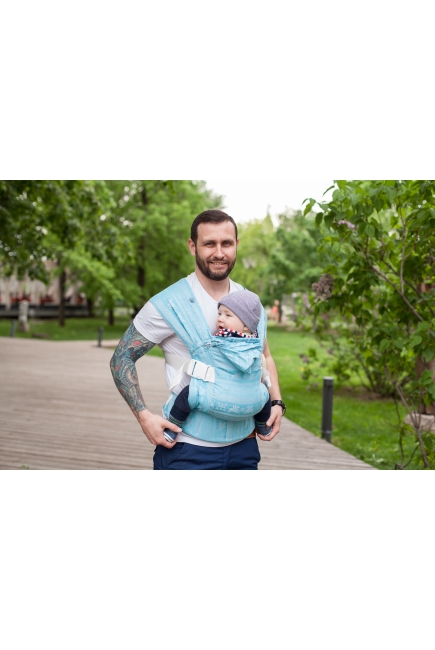 Эрго рюкзак Карауш шарфовый с бамбуком, Kuzma Ocean