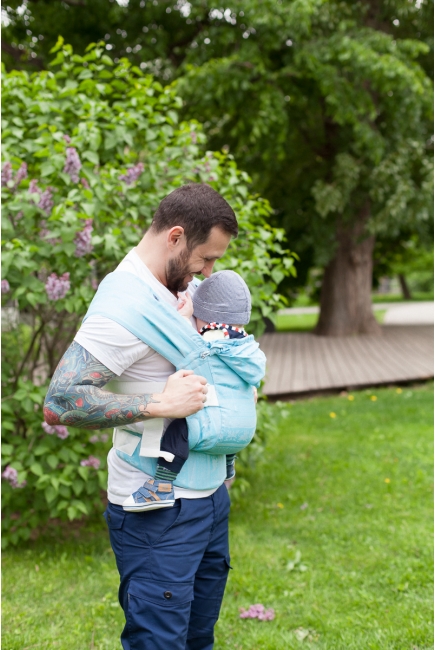 Эрго рюкзак Карауш шарфовый с бамбуком, Kuzma Ocean