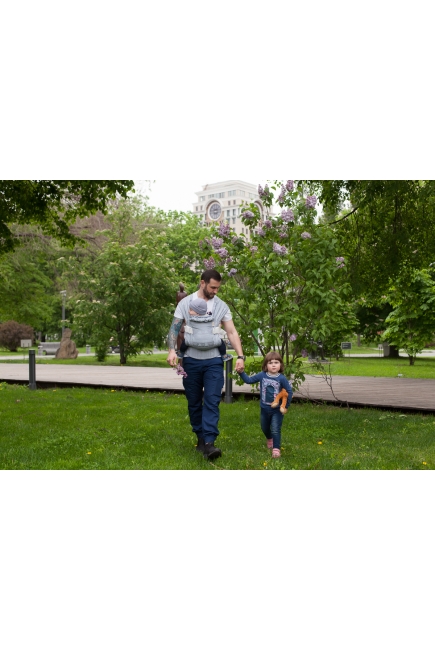 Эрго рюкзак Карауш шарфовый с бамбуком, Kuzma Steel