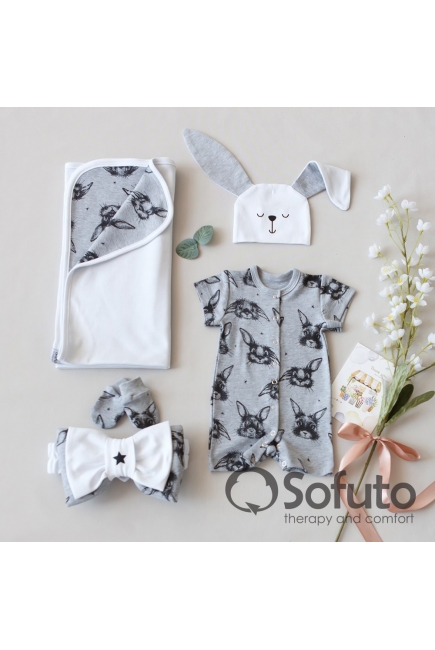 Комплект на выписку жаркое лето, Rabbit (5 предметов)