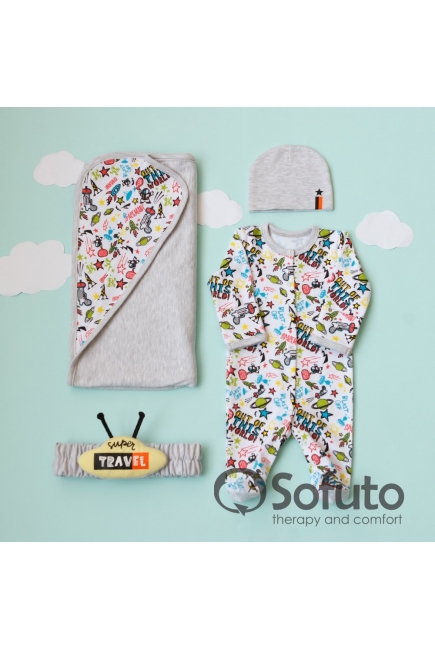 Комплект на выписку летний, Cosmos (4 предмета)