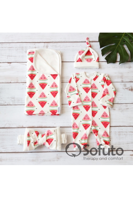 Комплект на выписку летний, Watermelon (4 предмета)