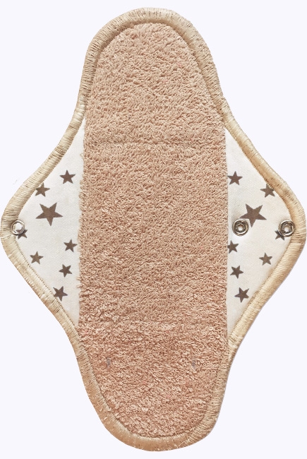 Набор из 3 шт. многоразовых женских прокладок для критических дней: "Регуляр", миндаль