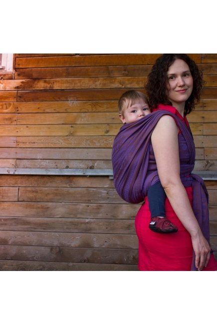 Слинг-шарф с шелком и шерстью Карауш, Adel Plum Branch