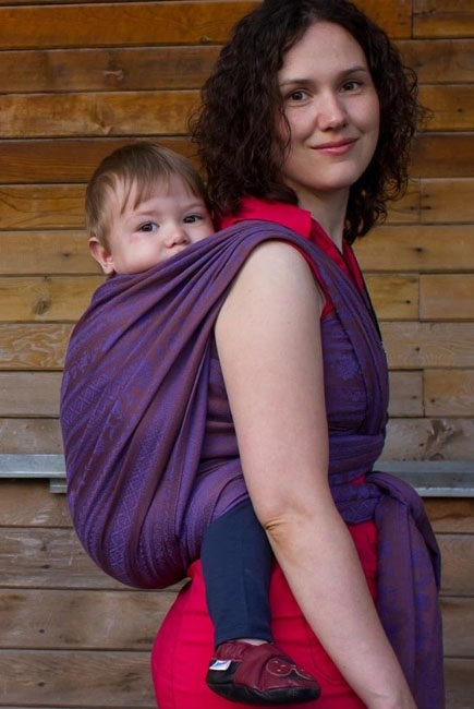 Слинг-шарф с шелком и шерстью Карауш, Adel Plum Branch