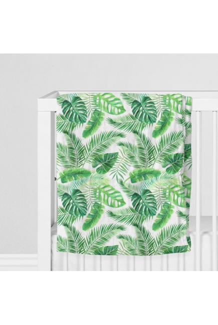 Муслиновая пеленка для новорожденных Adam Stork большая, Tropical