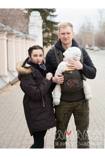 Слингопарка мультисезонная Эшпай 3в1, темный шоколад