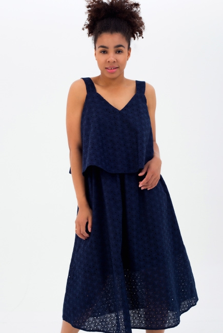 Cарафан для кормящих и беременных, цвет темно-синий