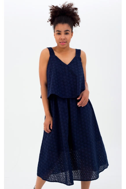 Cарафан для кормящих и беременных, цвет темно-синий